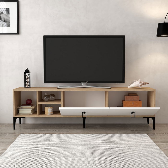 Hanah Home Era 3804 Soporte para TV Roble Zafiro y Blanco Hanah Home Era 3804 Soporte para TV Roble Zafiro y Blanco